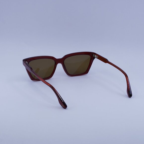 Victoria Beckham VB661S 610 Sunglasses Red Cat Eye Frame, Brown Lenses - Picture 5 of 8